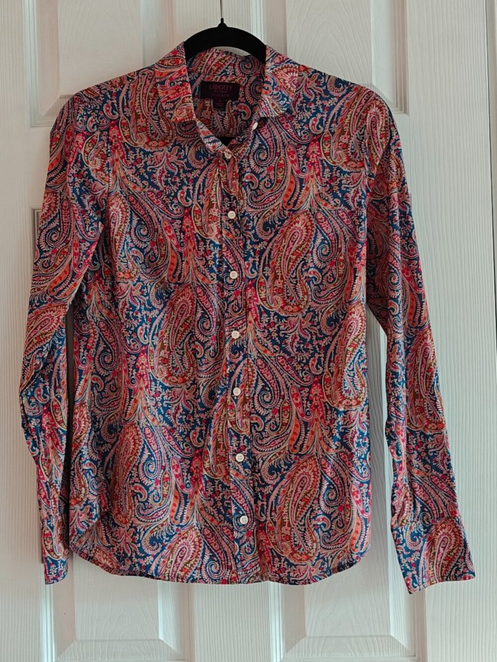 J. CREW Liberty Art Fabrics Paisley Button Down Shirt Top Size 4